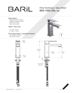 Fiche Technique / Spec Sheet B05-1005-00L-xx