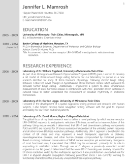 Link to my CV - Jennifer Mamrosh