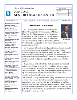 October 2014 - Mid Coast Senior Health Center