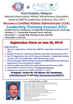 (CAA) Leadership Training Courses (LTC)