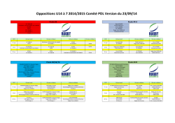 Oppositions U14 à 7 2014/2015 Comité PDL