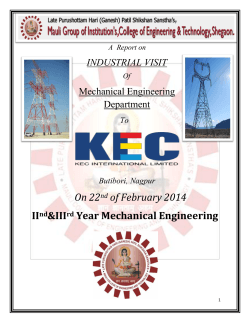 Industrial Visits to KEC,Nagpur