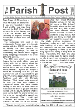 PP April 14 as printed - The Clunbury Parish Website