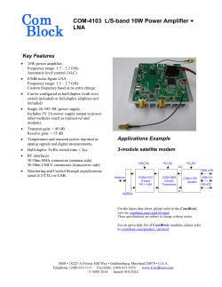COM-4103 L/S-band Power Amplifier + LNA
