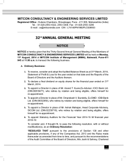 Notice of 32nd Annual General Meeting