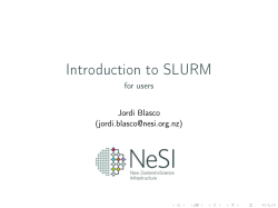 Introduction to SLURM - for users