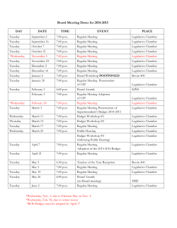 Board Calendar - West Hartford Public Schools