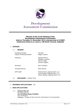 Minutes - Development Assessment Commission
