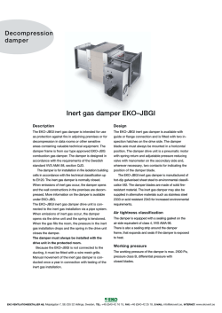Inert gas damper EKO&ndash;JBGI