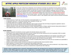 wtfrc apple pesticide residue studies 2011-2014