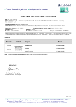 Contract Research Organization Quality Control