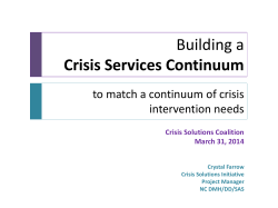 Building a Crisis Services Continuum – Crystal Farrow
