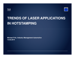 trends of laser applications in hotstamping