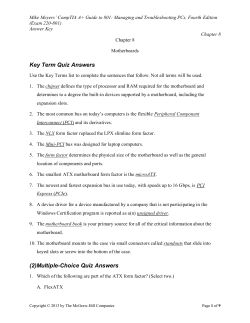 Key Term Quiz Answers (2)Multiple-Choice Quiz