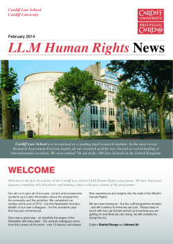 LL.M Human Rights News - Cardiff Law School