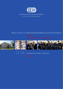 项目手册（英文版）LLM International Finance Brochure