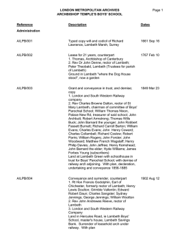 View Catalogue PDF - London Metropolitan Archives
