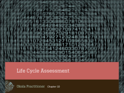 Chapter 10 Life cycle assessment