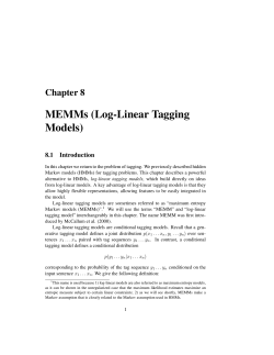 MEMMs (Log-Linear Tagging Models)