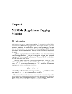 MEMMs (Log-Linear Tagging Models)