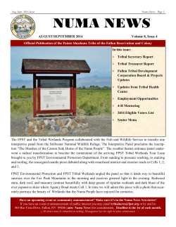 NUMA NEWS - Fallon Paiute