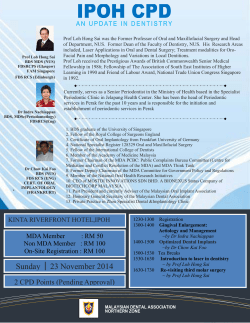 IPOH CPD - Malaysian Dental Association