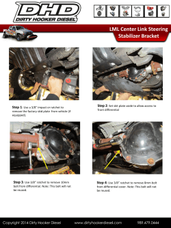 DHD LML Center Link Steering Stabilizer Bracket Installation Guide