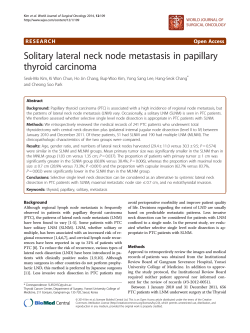 Solitary lateral neck node metastasis in papillary