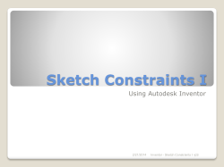 0501 Inv - Sketch Constraints I