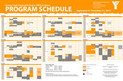 Fall Program Schedule - YMCA of Western Ontario