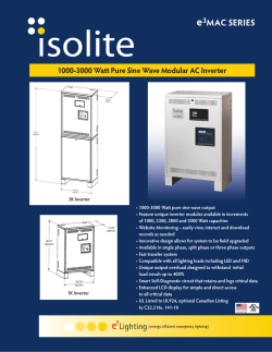 1000-3000 Watt Pure Sine Wave Modular AC Inverter e3MAC SERIES