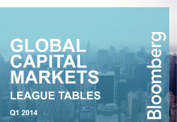 League Tables - Bloomberg: Capital Markets