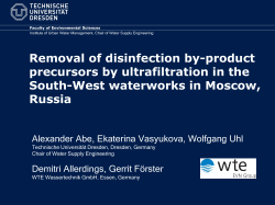 Removal of disinfection by-product precursors by ultrafiltration in the