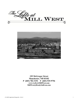 Application - Brady Sullivan Properties