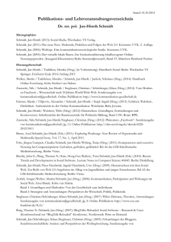 Vollständige Publikationsliste