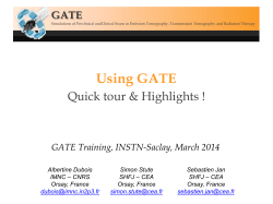 Using GATE Quick tour and highlights