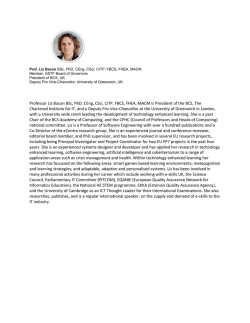 Dr. Liz Bacon - Annual International Conference on Computer
