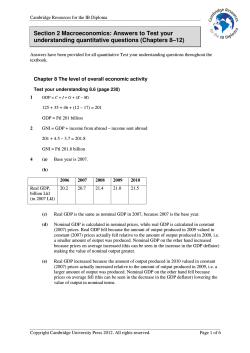 Section 2 Macroeconomics: Answers to Test your understanding