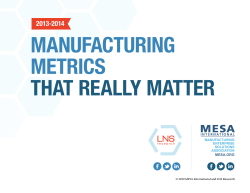 Manufacturing Metrics That Really Matter eBook