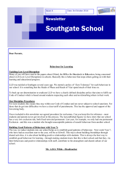 3 October 2014 - Southgate School