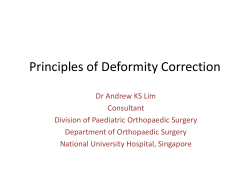 Principles of Deformity Correction