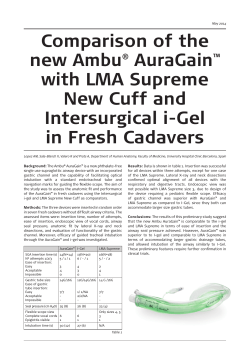 Comparison of the new Ambu® AuraGain™ with LMA Supreme New