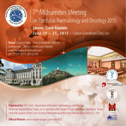 7th Midsummer Meeting on Paediatric Haematology and