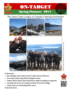 ON-TARGET - The Army Cadet League of Canada