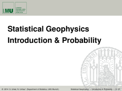 Statistical Geophysics