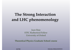 The Strong Interaction and LHC phenomenology