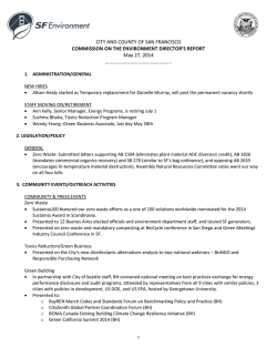 Directors_Report_052714 - San Francisco Department of the