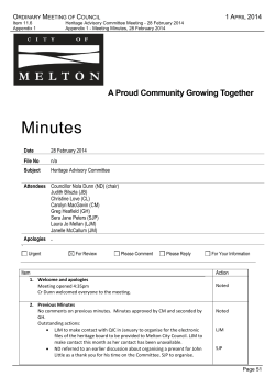 Minutes - Melton City Council
