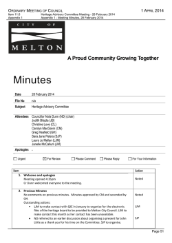 Minutes - Melton City Council