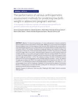 The performance of various anthropometric assessment